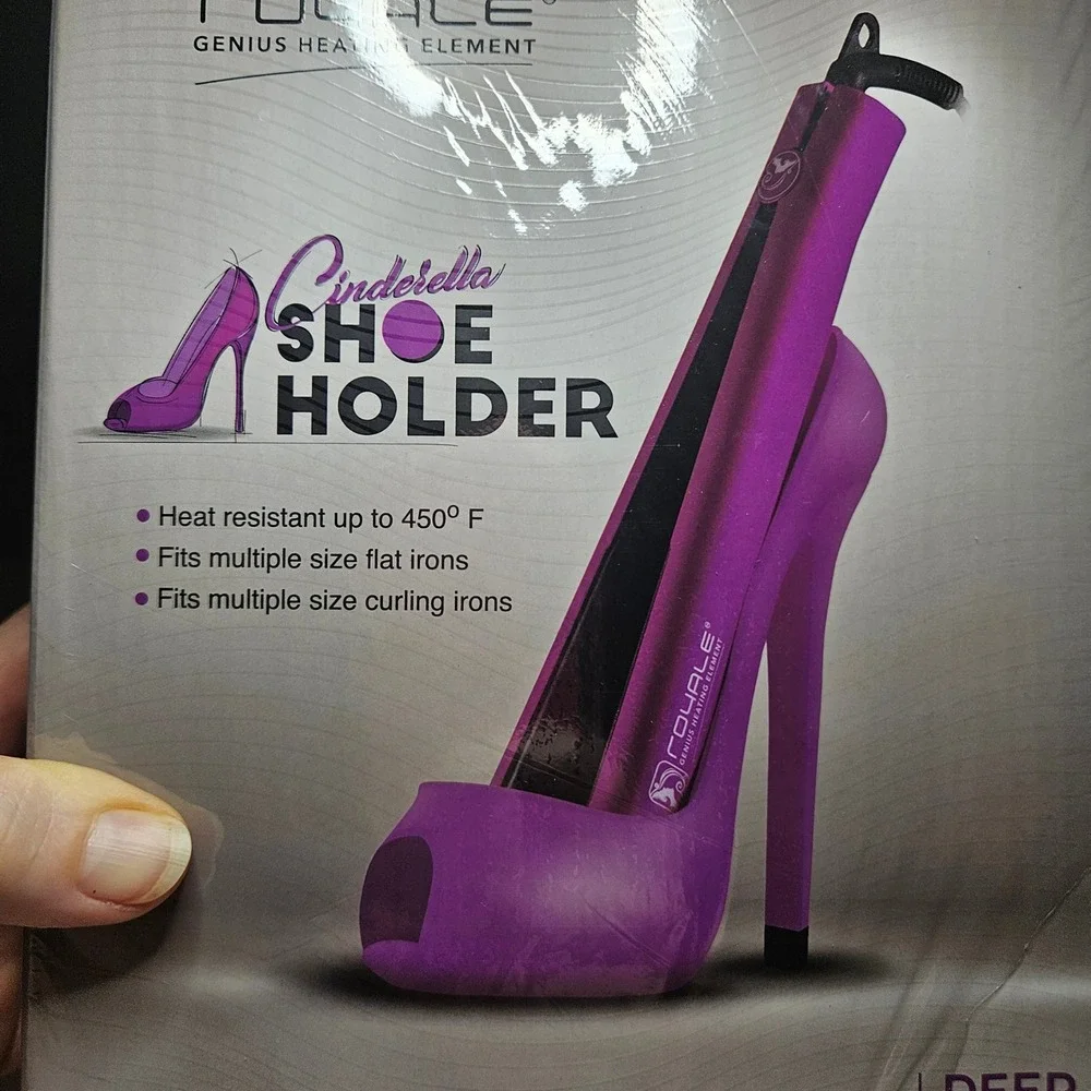 Royale Cinderella Shoe Holder Women Deep Purple Heat Resistant Hair Tool Stand